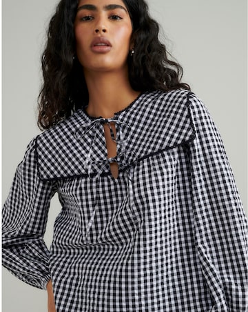 Nobody's Child Gingham Check Birdie Blouse