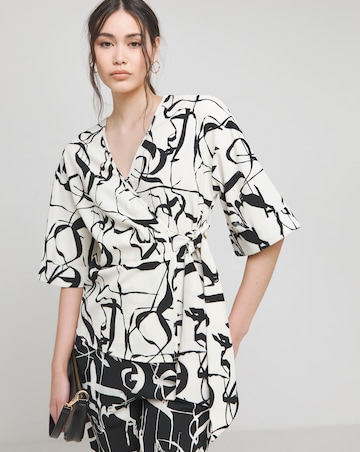 Joanna Hope Wrap Blouse
