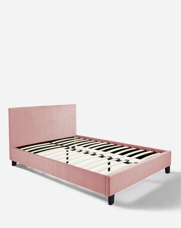 Hayden Velvet Bed Frame with 3 Layer Memory Foam Hybrid Mattress