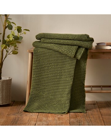 Pineapple Elephant Jaipur Waffle Cotton Throw