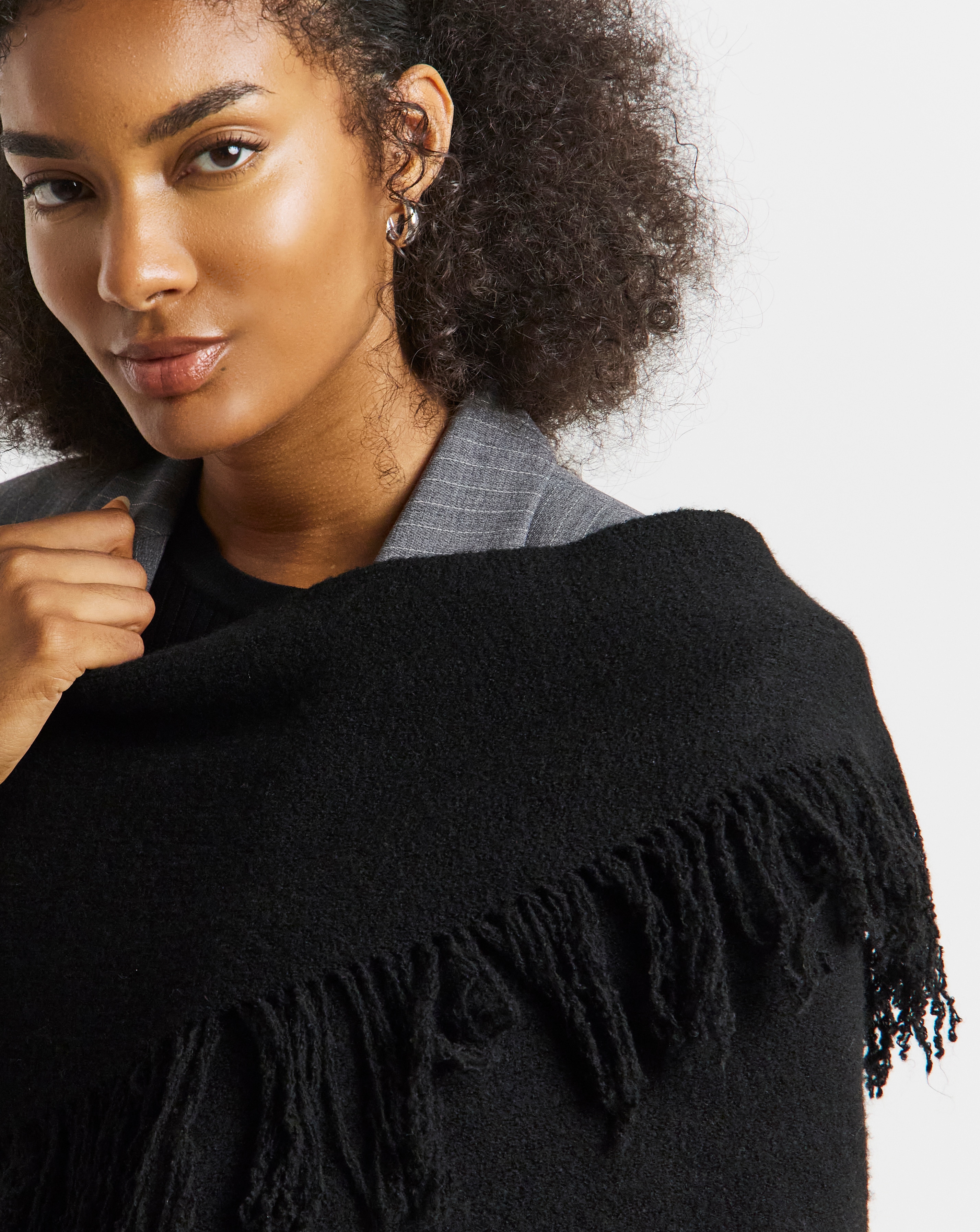Fringe Detail Wrap Scarf | Simply Be