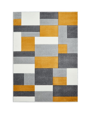 Think Rugs Matrix Modern Geometric Rug - Blocks
