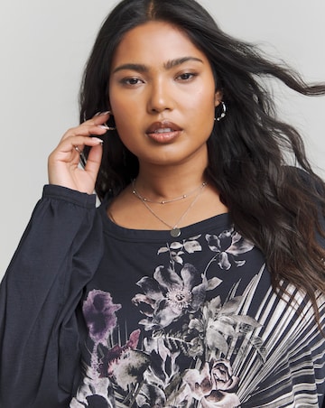 Religion Comet Long Sleeve Floral Top