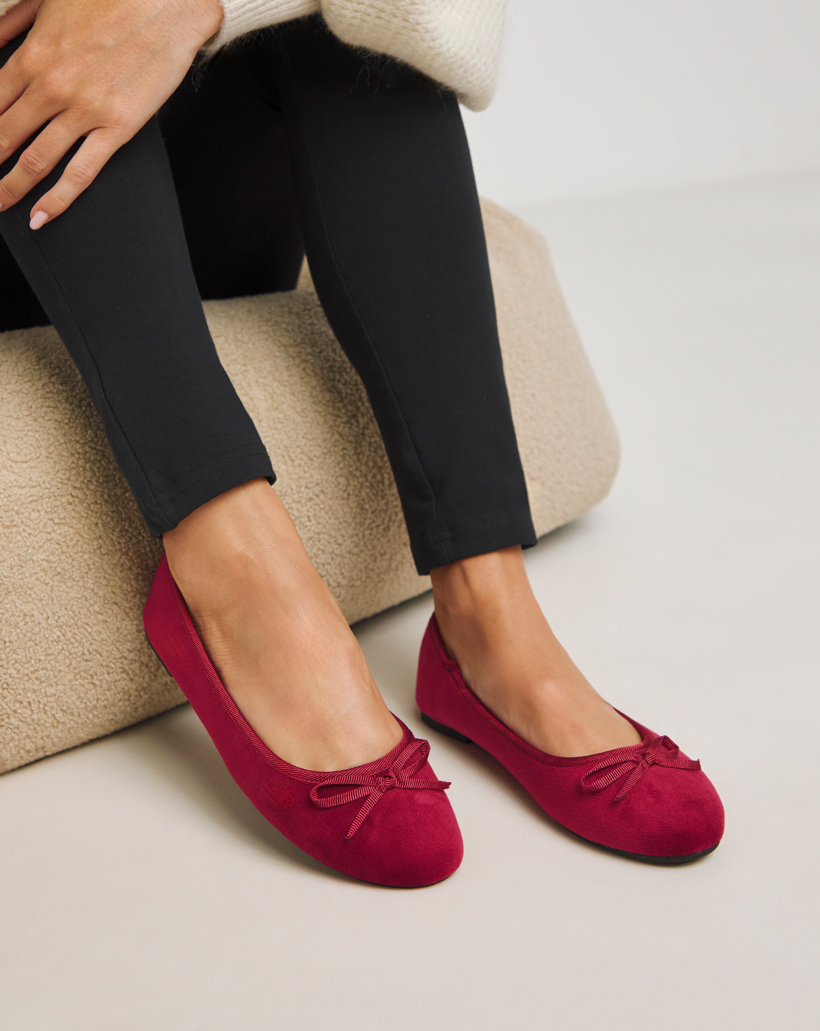 Moxie Soft Ballerina Slippers - Wide Fit (E)