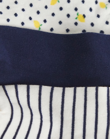 Pretty Secrets (5 Pair Pack) Trainer Liner Socks (Wide Fit) Lemon Stripe