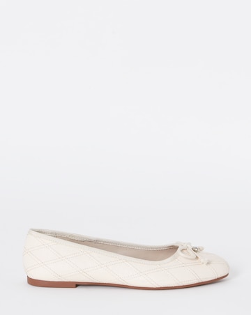 Santiago Quilted Ballerina Shoes - Extra Wide Fit (EEE)