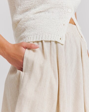 Stone Floaty Linen Shorts