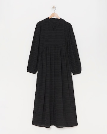 Native Youth Brushed Tonal Stripe Smock Maxi Dress