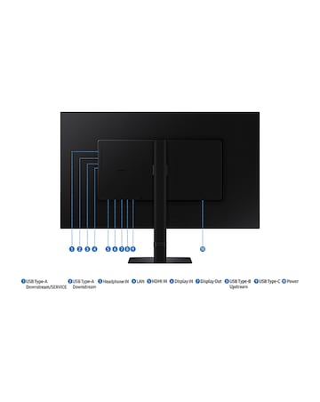 Samsung 32in ViewFinity S6 S60UD 100Hz QHD Ergonomic Monitor - Black