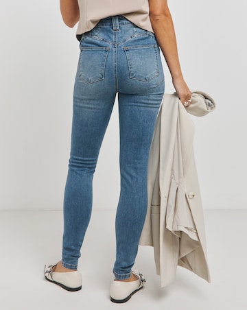 Mid Blue Booty Booster Skinny Jeans