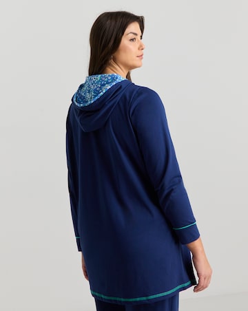 Joe Browns Jersey Longline Hoodie Blue