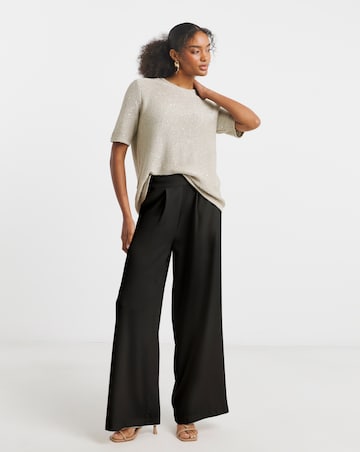 Joanna Hope Short Sleeve Sequin Knit Jumper