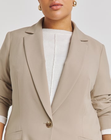Neutral Single Breasted Blazer