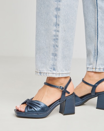 Cerise Twist Upper Platform Sandal Wide E Fit