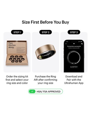 Ultrahuman Ring AIR Bluetooth Smart Ring - Brushed Rose Gold - Size 10