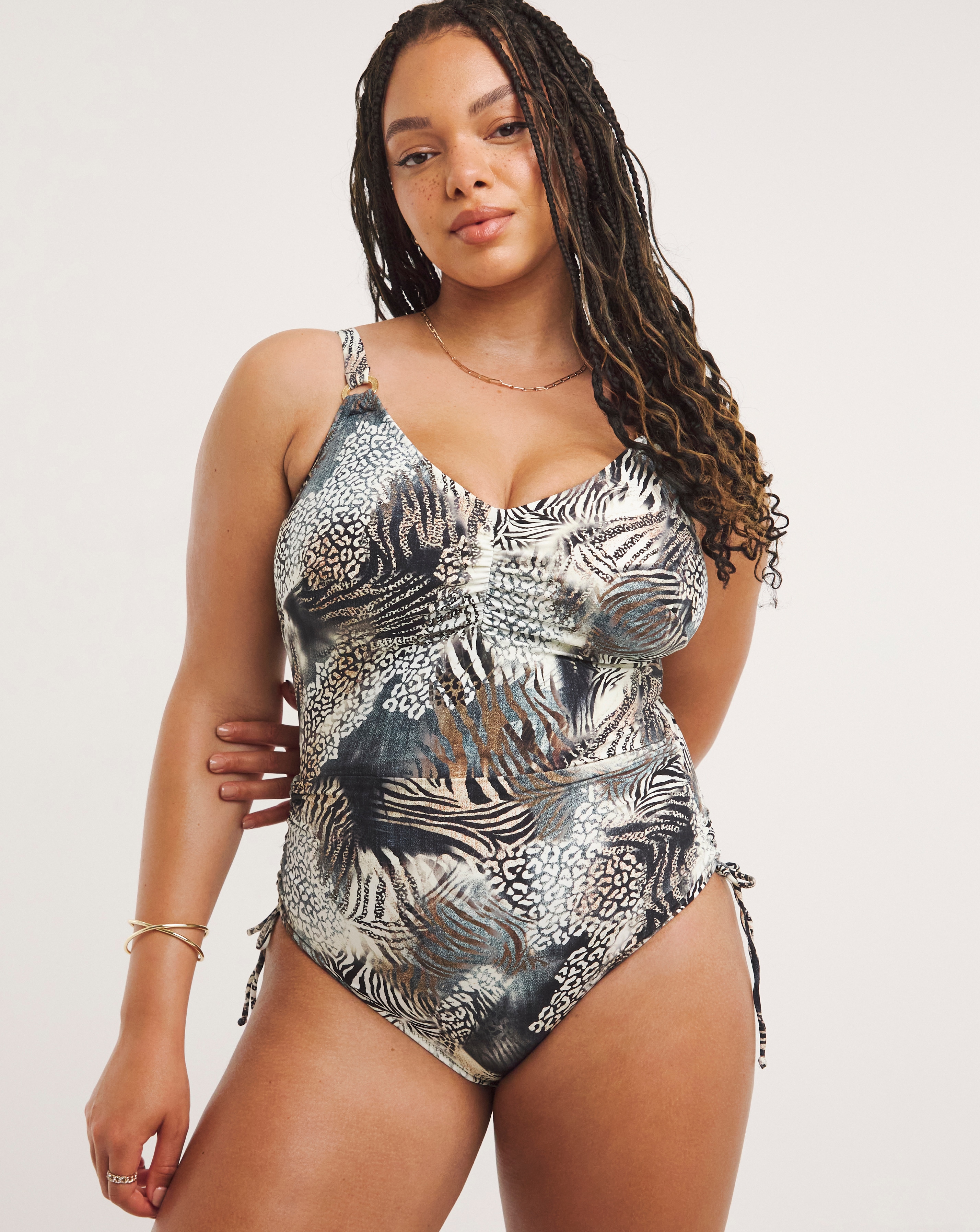 Fantasie Seraya Sands Wired V Neck Adjustable Swimsuit Simply Be