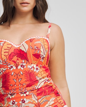 Figleaves Frida Underwired Bandeau Swimsuit Longer Length