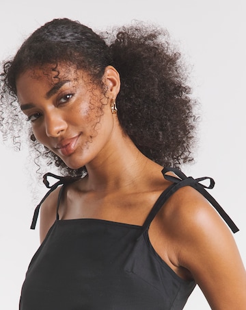 Simply Be Black Tie Strap Cami