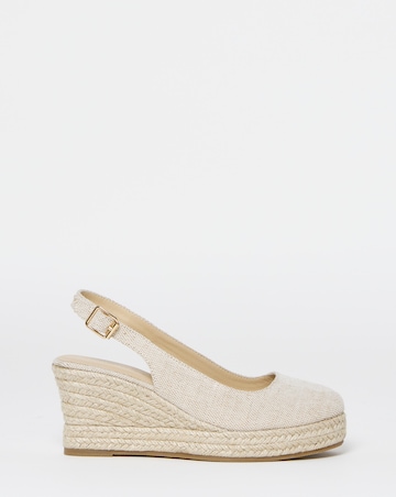 Neo Espadrille Wedge Slingback Shoes - Wide Fit (E)
