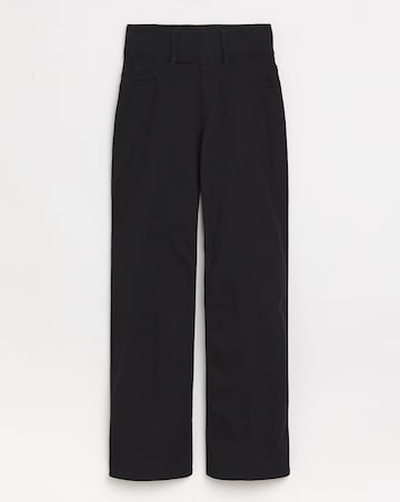 Black Stretch Wide Leg Pull On Jeggings