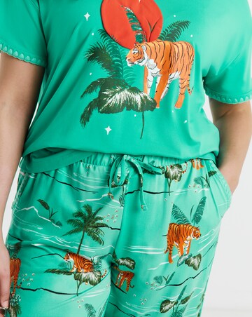 Figleaves Tiger Blanket Stitch Pyjama Set