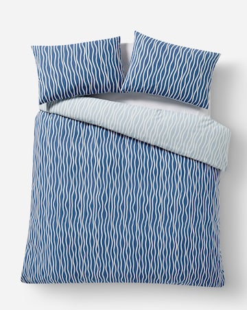 Hallie Stripe Blue Duvet Cover Set