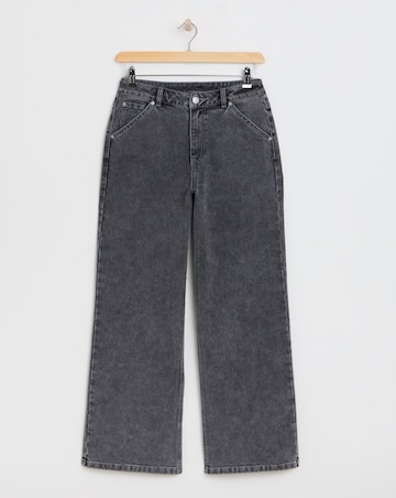 Dark Grey Wide Leg Jeans