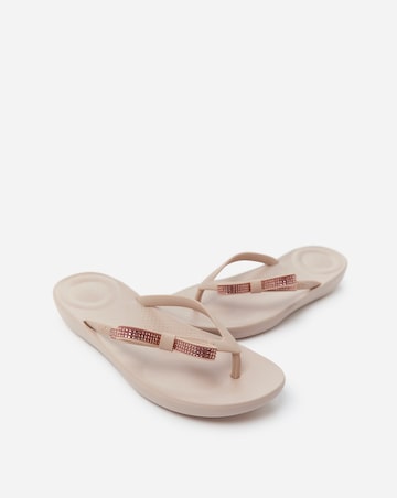 FitFlop Rose Iqushion Glitz-Bow Flip-Flops - Standard Fit (D)