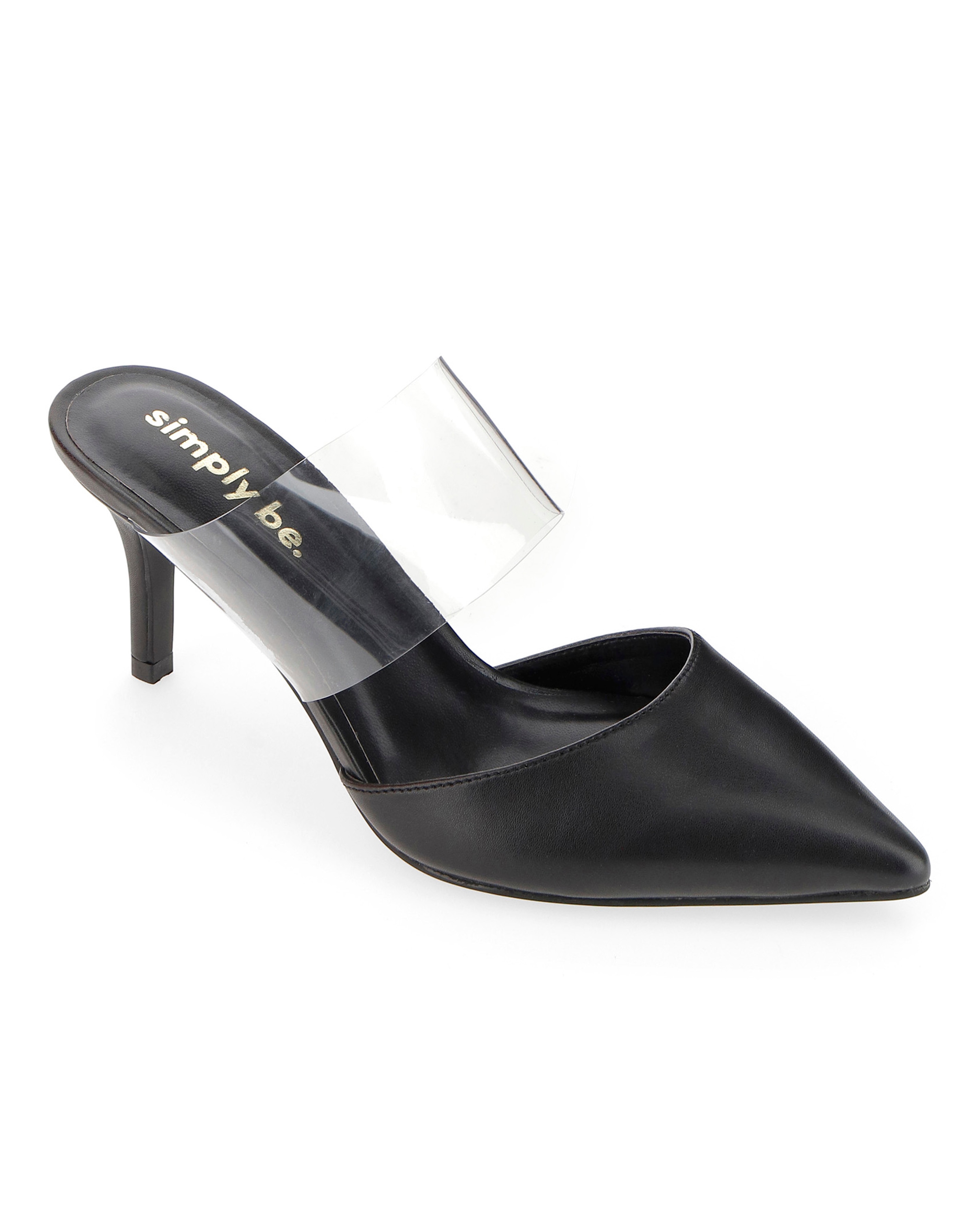 Perspex kitten sales heels