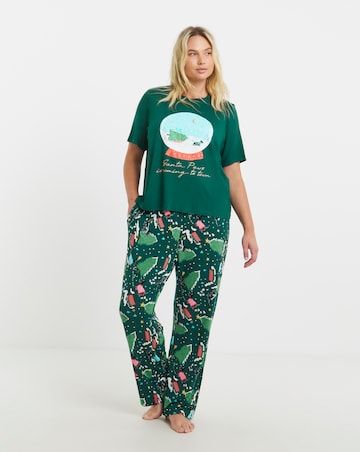 Pretty Secrets Christmas Scotty Dog Graphic Pyjama Set