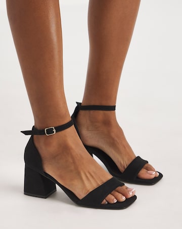 Rimona Barely There Block Heeled Sandals Ex Wide Fit