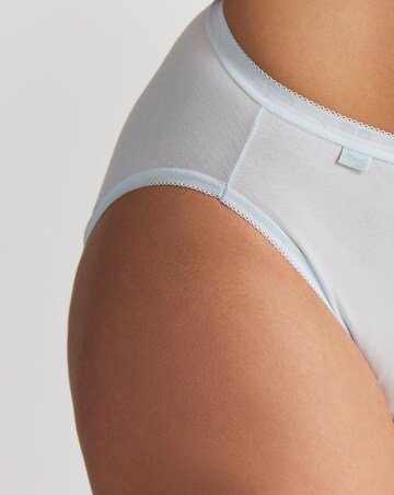 Sloggi 3Pack Tai Hi Leg Knicker, Mint Multi (Mint,White & Blue)