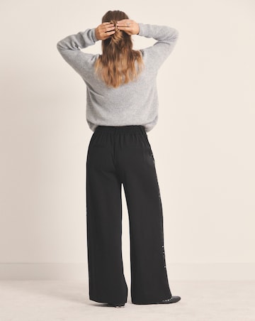 Simply Be Sequin Side Stripe Wide Leg Tousers