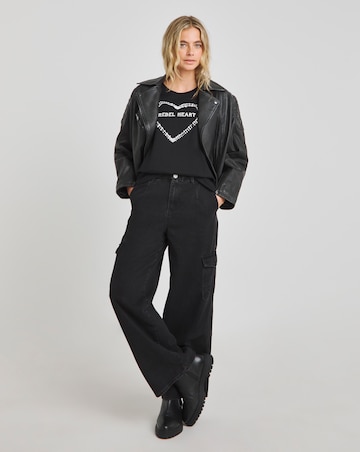 Religion Rebel Heart Hand Tie Dyed Embellished T-Shirt