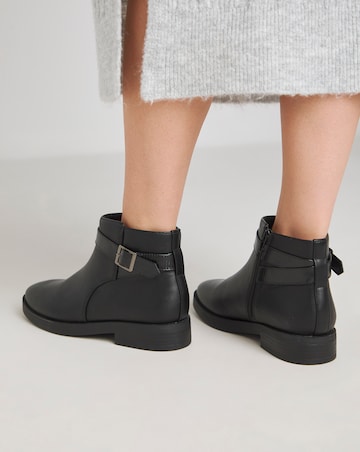 Drew Ankle Buckle Boot - Wide Fit (E)