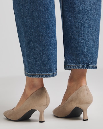 Heavenly Soles Connie Kitten Heel Pointed Court Shoe Extra Wide EEE Fit