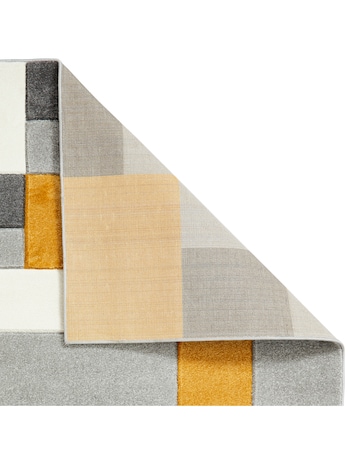 Think Rugs Matrix Modern Geometric Rug - Blocks