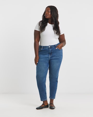 Simply Be 99 1 Mid Blue Comfort Stretch Loose Mom Jeans