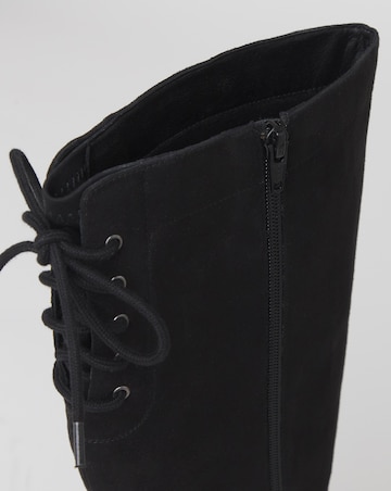 Rome Lace Up Back Riding Boots Wide E Fit Curvy Calf