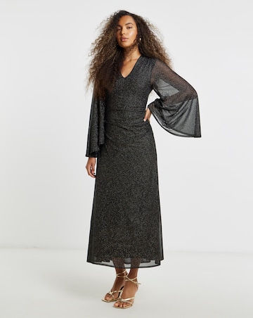 Flounce London Glitter Mesh Dress