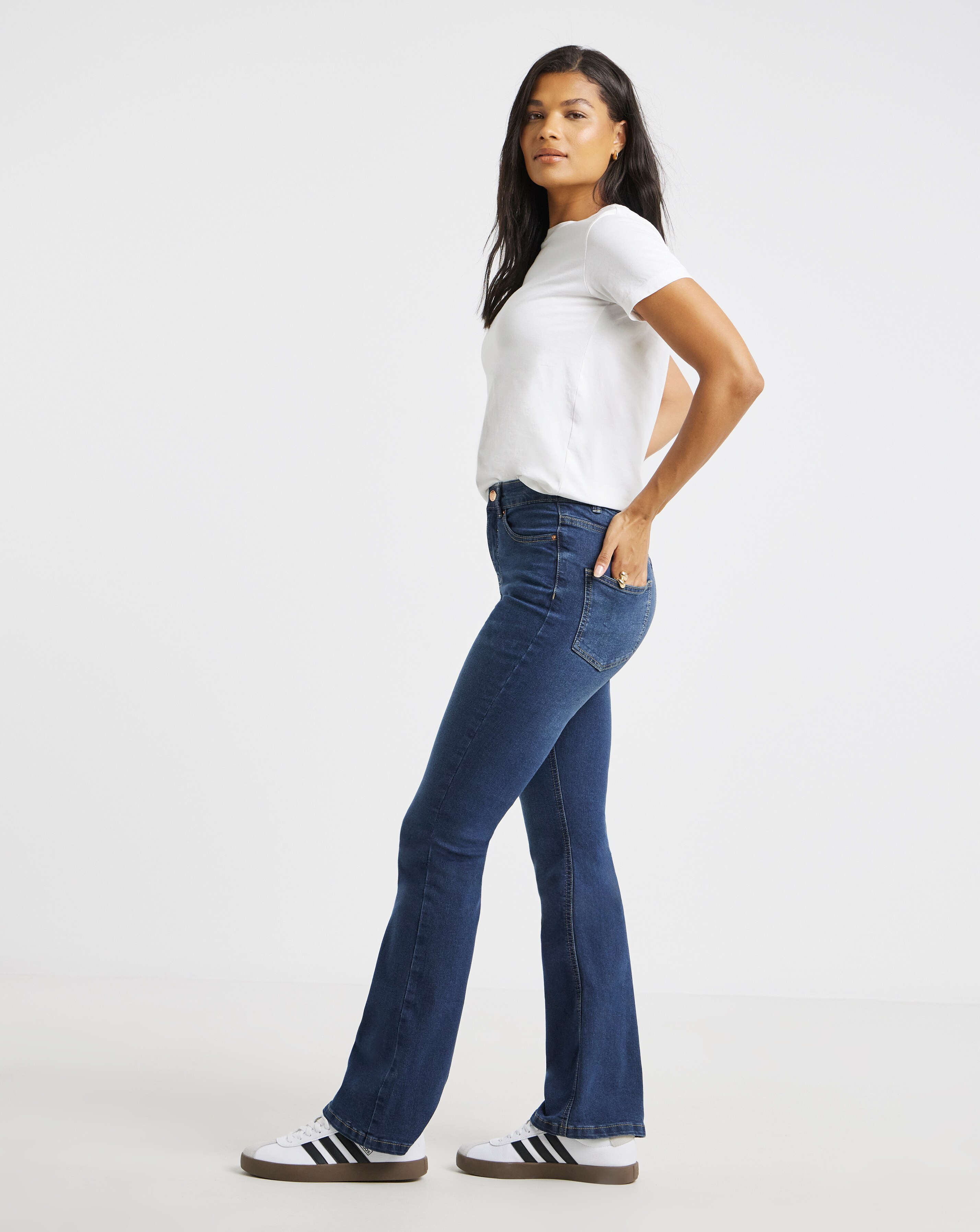 24/7 Authentic Blue Bootcut Jeans