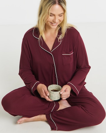 Pretty Secrets Ribbed Button Through Pyjama Set