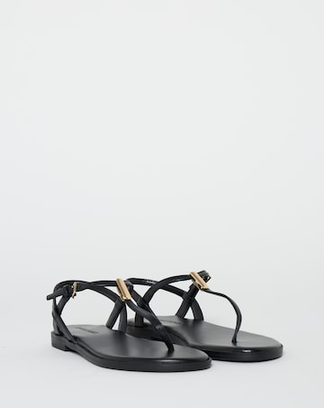 Rocky T Bar Hardware Detail Flat Sandals - Wide Fit (E)