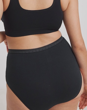 Slimma (4 Pack) Cotton Full Knickers Black/White