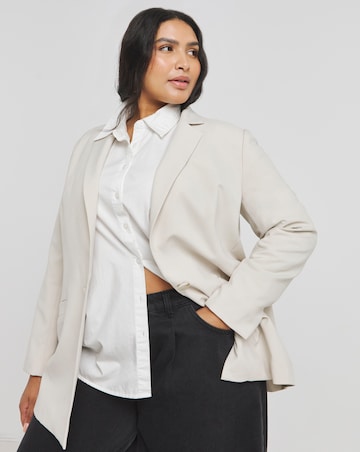 Neutral Single Breasted Blazer