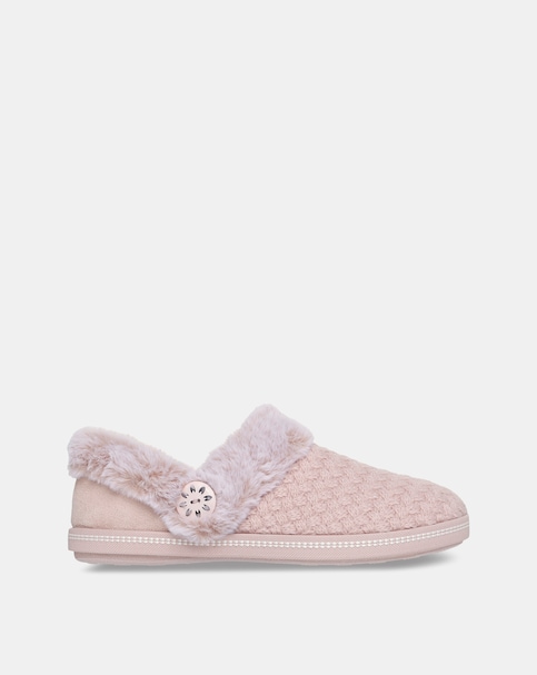 Skechers Faux Fur Cozy Campfire Quilted Knit Slipper with Memory Foam - D Fit
