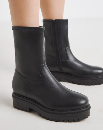 Rosalie Chunky Anle Boots - Wide Fit (E)