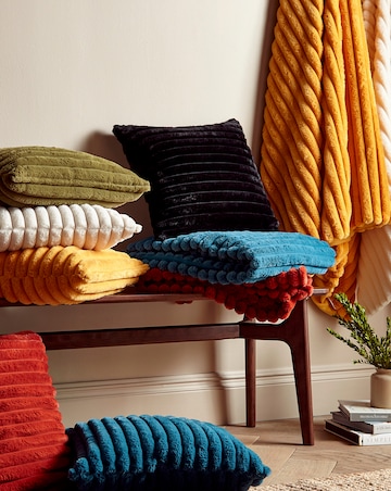 Catherine Lansfield Cosy Ribbed Cushion