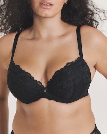 Ann Summers Sexy Lace Planet Plunge Bra Black