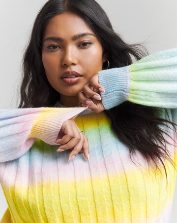 Rainbow Space Dye Rib Jumper
